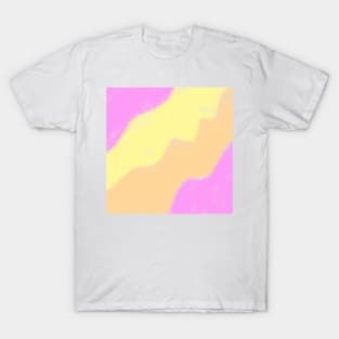 Yellow orange pink watercolor floral art design T-Shirt